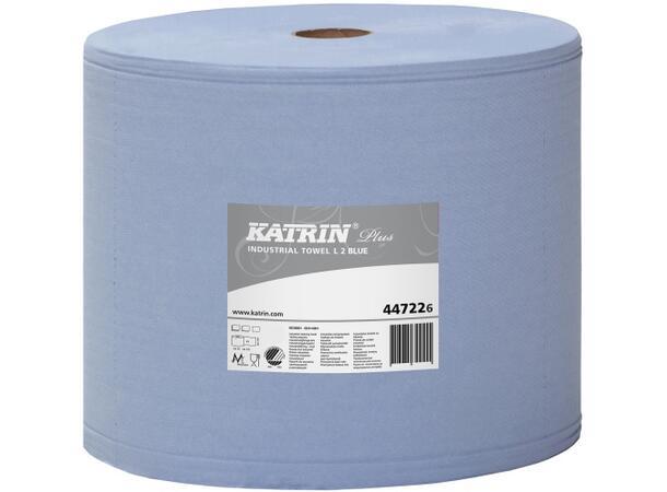 Industritørk Katrin Plus L2 Blue 350m Premium tørkepapir - bredde 26 cm 